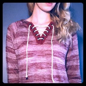 Striped Sweater w/ Tassels